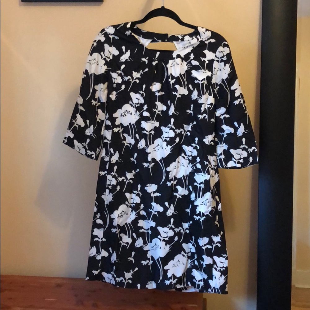 Kate Spade black and white floral mini dress